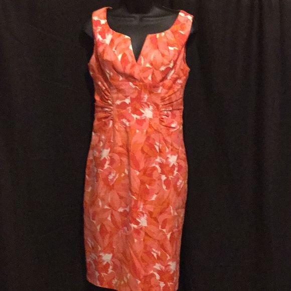 adrianna papell floral sheath dress